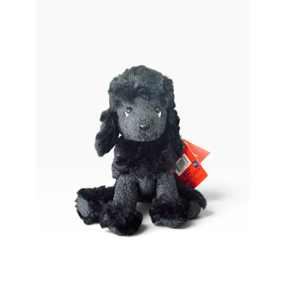 RUSS BERRIE Black Poodle Plush Toy 6" "FRENCHIE" NEW WITH TAG
